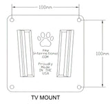 RV TV Bracket White 3 Piece Set, 1 Polymer TV Bracket (100x100mm), 2 Polymer Wall Mounts
