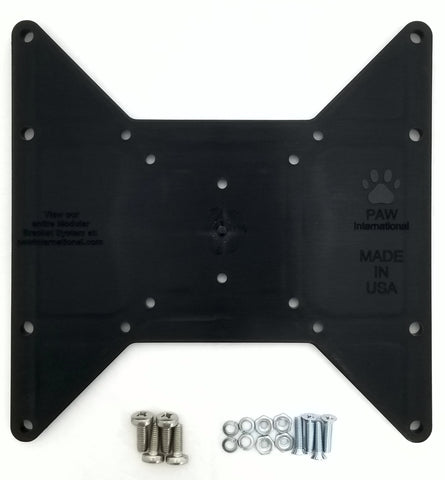 200mm x 200mm & 200x100mm Polymer TV VESA Adapter Plate with Hardware - Screws, Lock Washers, Nuts, and TV Screws