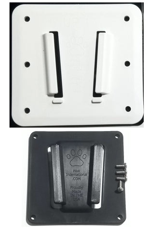 RV TV Bracket White 2 Piece Set, 1 Polymer TV Bracket (100x100mm), 1 Polymer Wall Mount