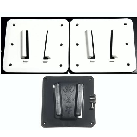 RV TV Bracket White 3 Piece Set, 1 Polymer TV Bracket (100x100mm), 2 Polymer Wall Mounts