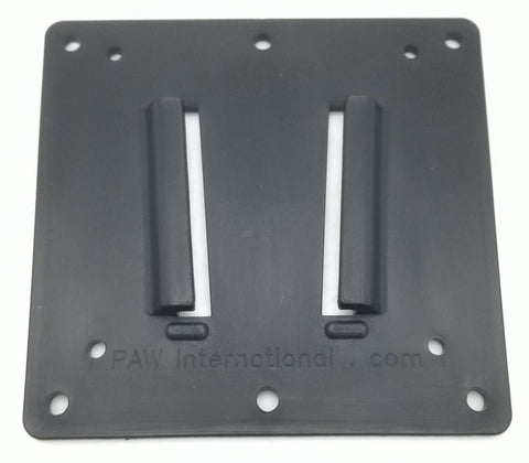 Black Polymer Older Style RV Wall Bracket w/ 100mm x 100mm