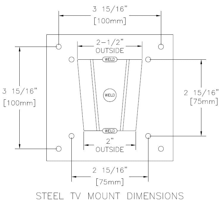 Steel RV TV Mount for Campers and RVS PAW International