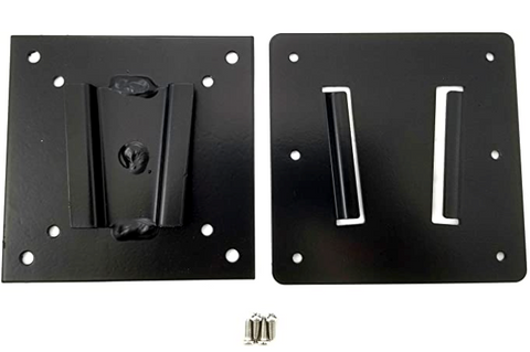 Steel 2 Piece RV TV Bracket, 1 Steel TV Bracket (75x75mm & 100x100mm), 1 Black Steel Wall Mount