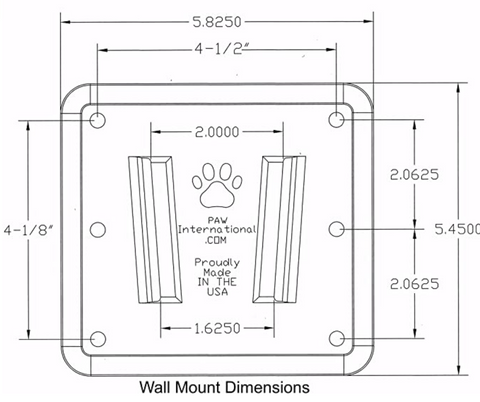 White Polymer RV Wall Bracket